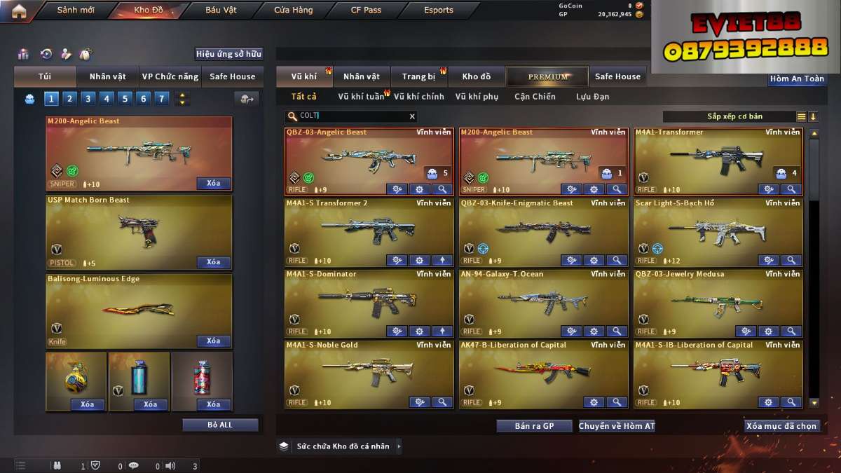 shop acc cf uy tin gia re
